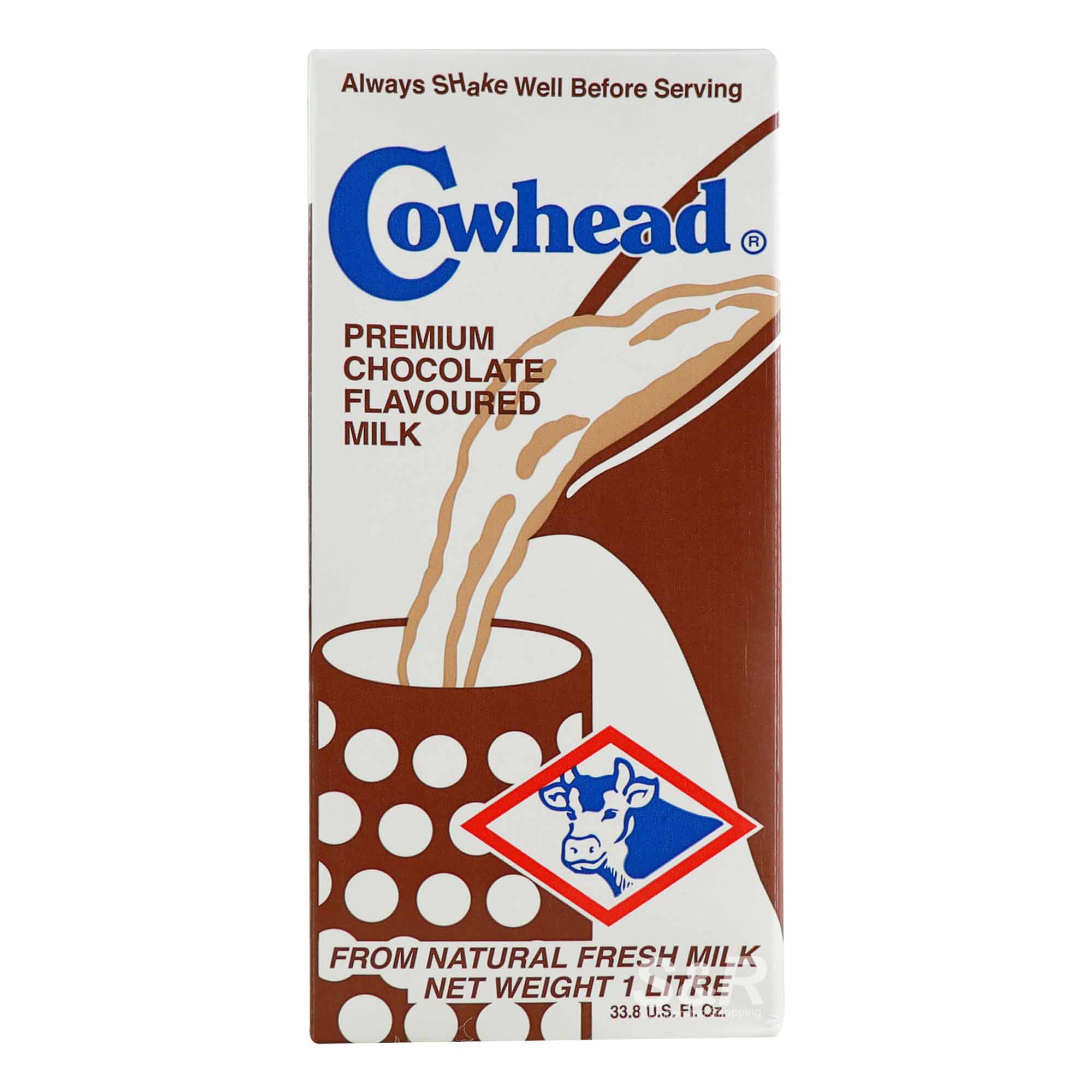 Cowhead Premium Chocolate Flavoured Milk 1L